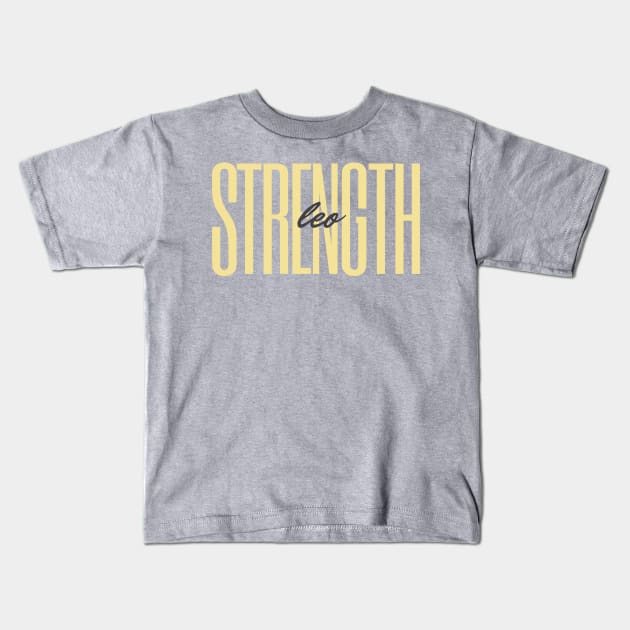 Leo - Strength Kids T-Shirt by Ascendant Lovers 